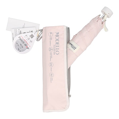 モデロ MODELLO 女性に嬉しいちょっと大きめサイズの風に強い折りたたみ傘　DMLB300 PINK FREE