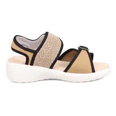 エル スポーツ ELLESPORT ウェッジソフトサンダル　ESP10687 BEIGE 23.0