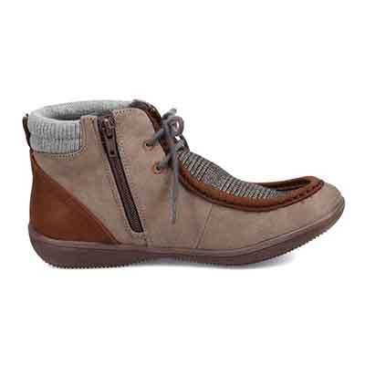 【撥水仕様】エル スポーツ ELLE SPORT グリップソールで安心♪撥水カジュアルショートブーツ ESP12525V OLIVE/Multi 23.0