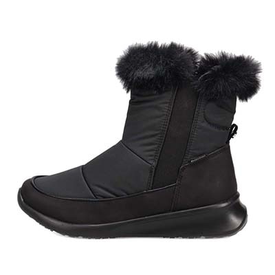 【防水仕様】エル スポーツ ELLESPORT BLACK LABELシリーズ　ファー付きブーツ　ESP12589 BLACK 23.0