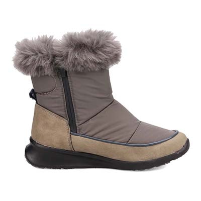 【防水仕様】エル スポーツ ELLESPORT BLACK LABELシリーズ　ファー付きブーツ　ESP12589 GRAY 23.0