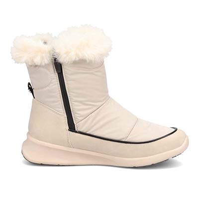 【防水仕様】エル スポーツ ELLESPORT BLACK LABELシリーズ　ファー付きブーツ　ESP12589 IVORY 23.0