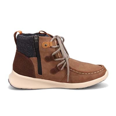 【4cm4時間防水設計】エル スポーツ ELLESPORT BLACK LABELシリーズ　レースアップカジュアルブーツ　ESP12590 BROWN2 23.0