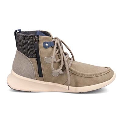 【4cm4時間防水設計】エル スポーツ ELLESPORT BLACK LABELシリーズ　レースアップカジュアルブーツ　ESP12590 GRAY 23.0