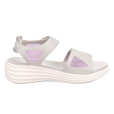 エル スポーツ ELLESPORT ベルクロサンダル　ESP12597 SILVER 23.0