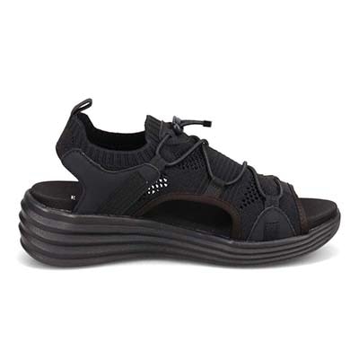 エル スポーツ ELLESPORT メッシュデザインニットサンダル　ESP12598 BLACK 23.0