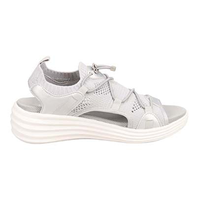 エル スポーツ ELLESPORT メッシュデザインニットサンダル　ESP12598 GRAY 23.0