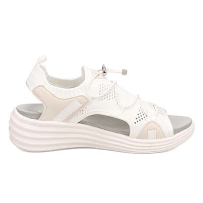 エル スポーツ ELLESPORT メッシュデザインニットサンダル　ESP12598 WHITE 23.0