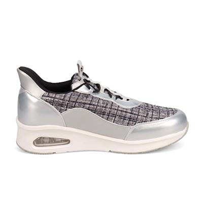 【4cm4時間防水設計】エル スポーツ ELLESPORT クイックフィットエアソールスニーカー　ESP12599 GRAY-TX 23.0