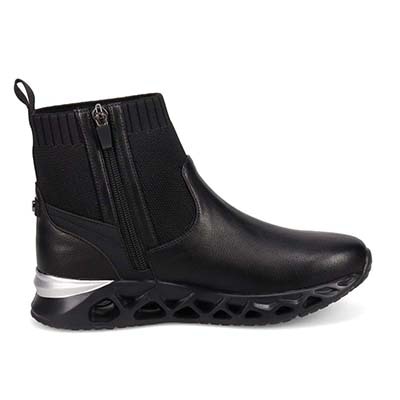 【4cm4時間防水設計】エル スポーツ ELLESPORT キャビティソール ニットブーツ　ESP12602 BLACK 23.0