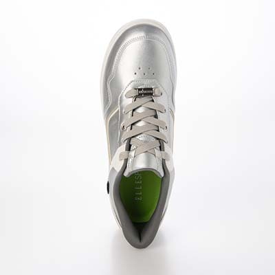 【4cm4時間防水設計】エル スポーツ ELLESPORT　厚底クイックフィットスニーカー     ESP12606 SILVER 23