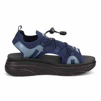 エル スポーツ ELLESPORT 　レースアップニット厚底スポーツサンダル　ESP12608 NAVY M（23～23.5ｃｍ）