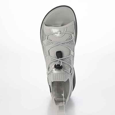 エル スポーツ ELLESPORT 　レースアップニット厚底スポーツサンダル　ESP12608 SILVER M（23～23.5ｃｍ）