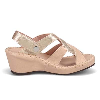 エル スポーツ ELLESPORT 2WAYウェッジサンダル　ESP12738 BEIGE/GOLD 23.0