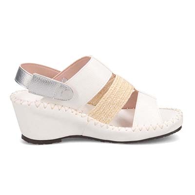 エル スポーツ ELLESPORT 2WAYウェッジサンダル　ESP12739 WHITE/C 23.0