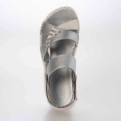 エル スポーツ ELLESPORT 　2WAYウェッジサンダル　ESP12741 SILVER/WHITE 23