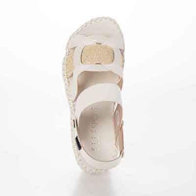 エル スポーツ ELLESPORT　伸びるラフィア2WAYウェッジサンダル BLACK 23.0