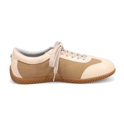 エル スポーツ ELLESPORT ドライビングレースアップスニーカー BEIGE-TX 23.0