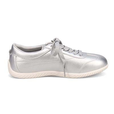 エル スポーツ ELLESPORT ドライビングレースアップスニーカー SILVER 23.0