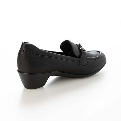 エル スポーツ ELLESPORT  ウェッジヒールで歩きやすい♪足馴染み抜群のソフトストレッチ素材  ビットローファー　ESP14710 BLACK 23.0