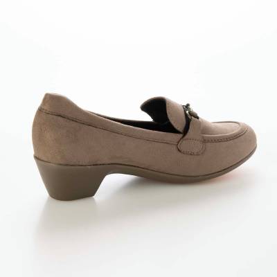 エル スポーツ ELLESPORT  ウェッジヒールで歩きやすい♪足馴染み抜群のソフトストレッチ素材  ビットローファー　ESP14710 OAK-SILKY 23.0