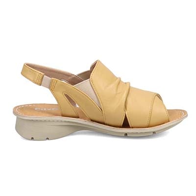 シティ ゴルフ City Golf アウトステッチ製法 ウェッジサマーサンダル GFL20103 YELLOW M　(23.0～23.5)