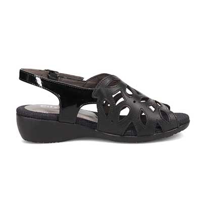 シティ ゴルフ City Golf  抜け感の甲デザインがきれいなサンダル　GFL20134 BLACK M　(23.0～23.5)