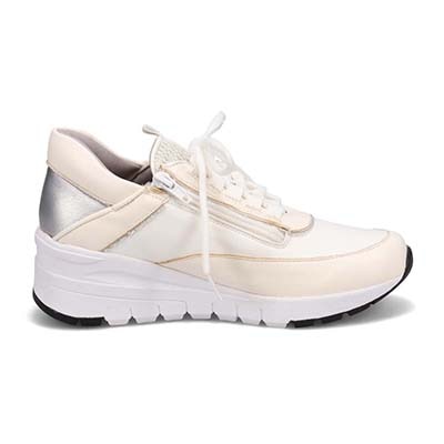 【撥水加工】HIROKO KOSHINO ヒールアップスニーカー  HKL1202 IVORY/C 23.0