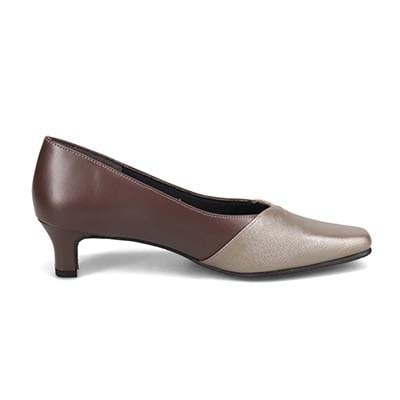 HIROKO KOSHINO Ｖカットラインが綺麗なデザインパンプス　HKL5149 OAK/C 23.0