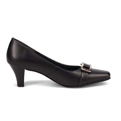 HIROKO KOSHINO バックルデザインのきれい目パンプス　HKL5155 BLACK 23.0