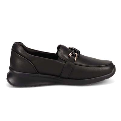 HIROKO KOSHINO チェーン金具付き ローファー　HKL6205 BLACK 23.0