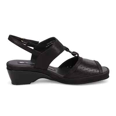 HIROKO KOSHINO バックストラップウェッジサンダル　HKL7528 BLACK M　(23.0～23.5)