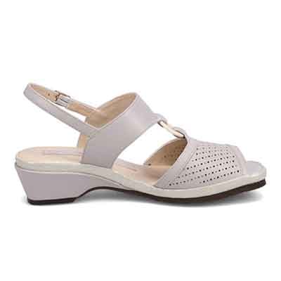 HIROKO KOSHINO バックストラップウェッジサンダル　HKL7528 GRAY M　(23.0～23.5)