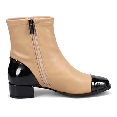 HIROKO KOSHINO 撥水加工ショートブーツ　HKL8005 BEIGE/C 23.0