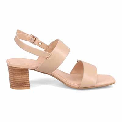 HIROKO KOSHINO 安定の太めヒール バックストラップ 5.5cmヒールサンダル　HKL8009 BEIGE 23