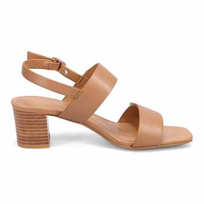 HIROKO KOSHINO 安定の太めヒール バックストラップ 5.5cmヒールサンダル　HKL8009 BROWN 23