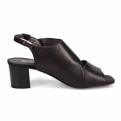 HIROKO KOSHINO  安定感と美脚を叶える 甲深デザイン 5.5cmヒールサンダル　HKL8010 BLACK 23