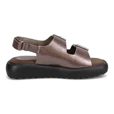 HIROKO KOSHINO 上品なバックル付き厚底サンダル　HKL8011 BRONZE M　(23.0～23.5)