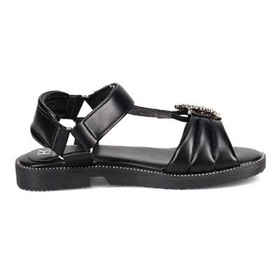 HIROKO KOSHINO FEMME　スポーツテイストのビジューサンダル　HRL1007 BLACK M　(23.0～23.5)