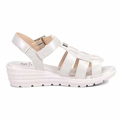 HIROKO KOSHINO FEMME　ウエッジソールグルカサンダル　HRL2006 SILVER M　(23.0～23.5)