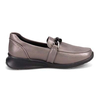 【防滑】HIROKO KOSHINO FEMME　グラスファイバー入り寒冷地用ソールの上品なローファー　HRL2022 ETHANE 23.0