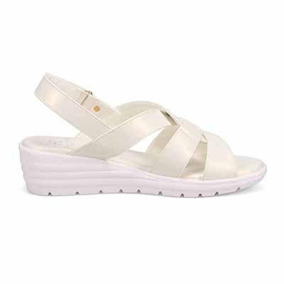 HIROKO KOSHINO FEMME クロスベルトウェッジサンダル HRL2028 IVORY 23.0