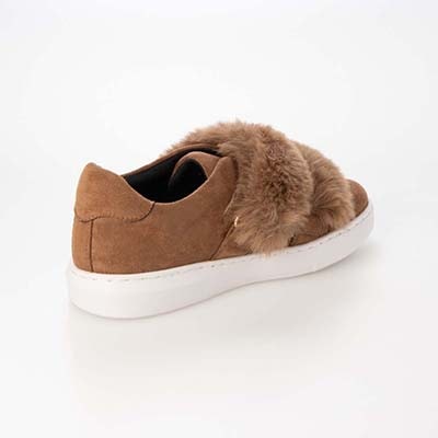 HIROKO KOSHINO FEMME スエード風生地がほっこりとした大人の可愛さのあるスニーカー HRL2030 BROWN 23.0