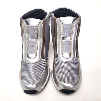 【撥水加工】HIROKO KOSHINO FEMME　ヒールタイプ・ハイカットドレススニーカー　HRL3004 BROWN 23.0