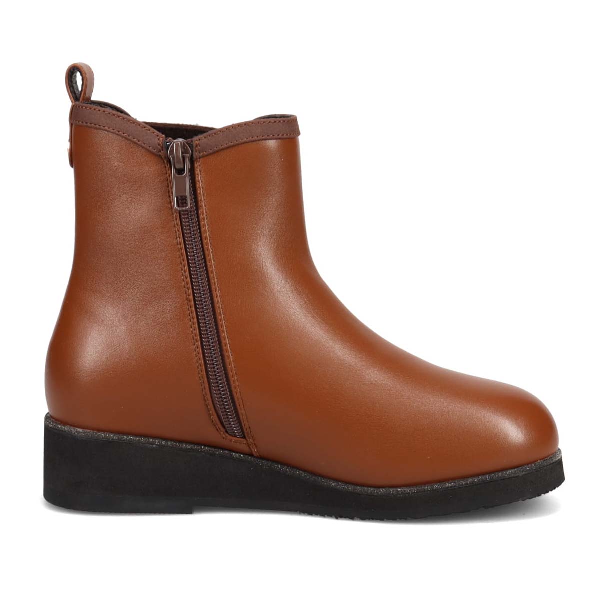 【撥水加工】HIROKO KOSHINO FEMME グラスファイバー配合ソール・サイドゴアブーツ　HRL4008 BROWN 23.0