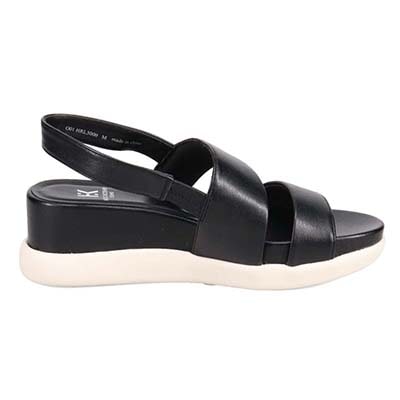 HIROKO KOSHINO FEMME 屈曲性のある6cmウェッッジソールサンダル　HRL5000 BLACK M　(23.0～23.5)