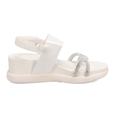 HIROKO KOSHINO FEMME 屈曲性のある 6cmウェッッジソールデザインサンダル　HRL5002 IVORY M　(23.0～23.5)