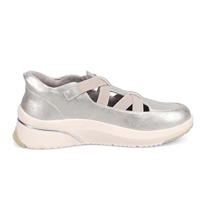 HIROKO KOSHINO FEMME クイックフィット ストラップ付スリッポンシューズ　HRL5009 SILVER 23.0