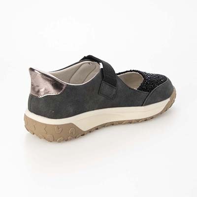 HIROKO KOSHINO FEMME きらめくラインストーンのメリージェーン HRL7002 BLACK 23.0