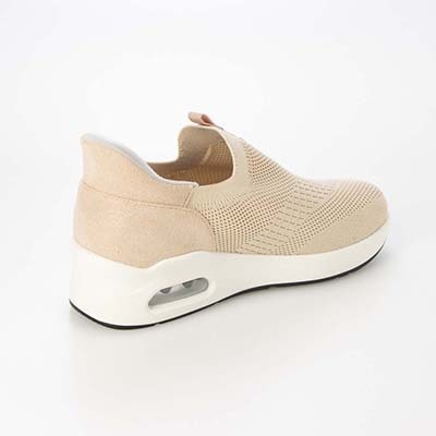 HIROKO KOSHINO FEMMEシンプルニットのスリッポンスニーカー HRL9000 BEIGE 23.0